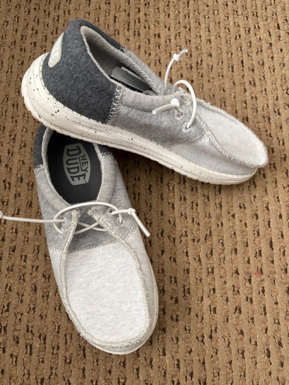 Hey Dude Kids Two-Tone Gray Slip-On Sneakers